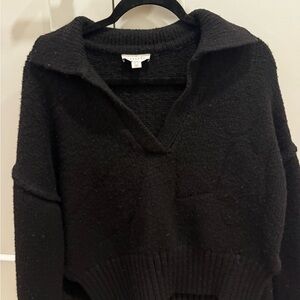 Topshop Black V-Neck Sweater